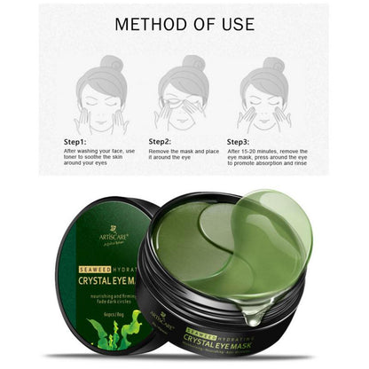 Green Seaweed Hydrating Eye Mask – 60 Pcs Deep Repair & Anti-Puffiness Patches