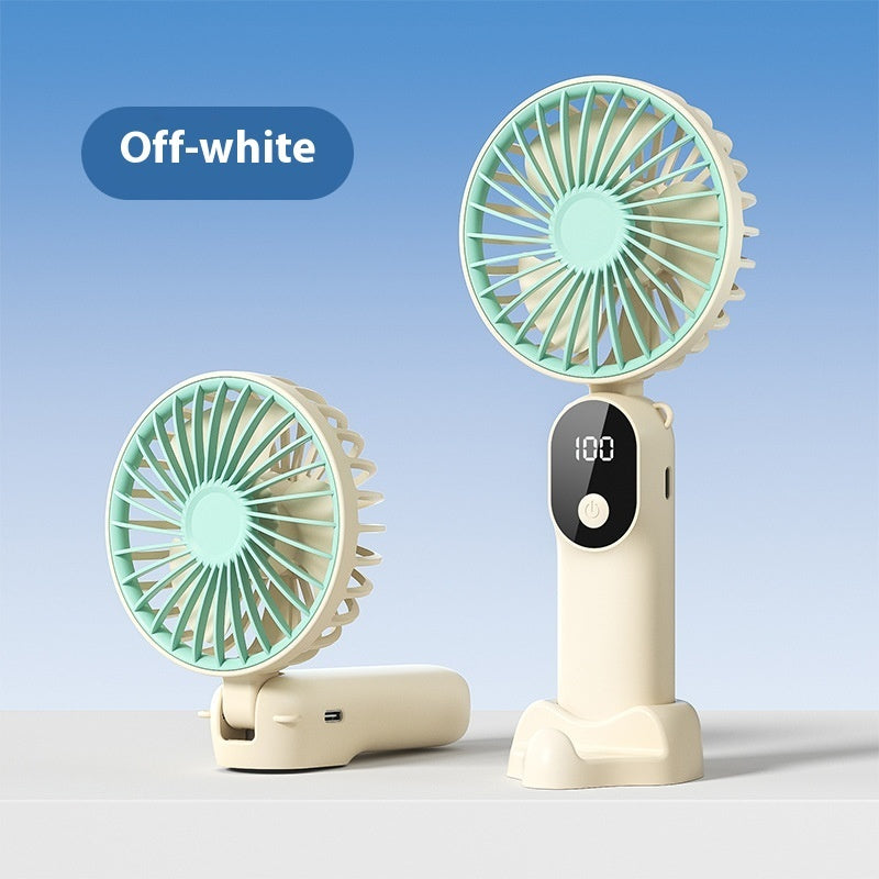 6-Speed Desktop Folding Fan – Portable USB Rechargeable Handheld Mini Fan for Travel & Home