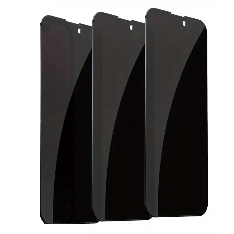 Privacy Anti-Peeping Tempered Glass Screen Protector for iPhone 6 to 15 Pro Max – Black