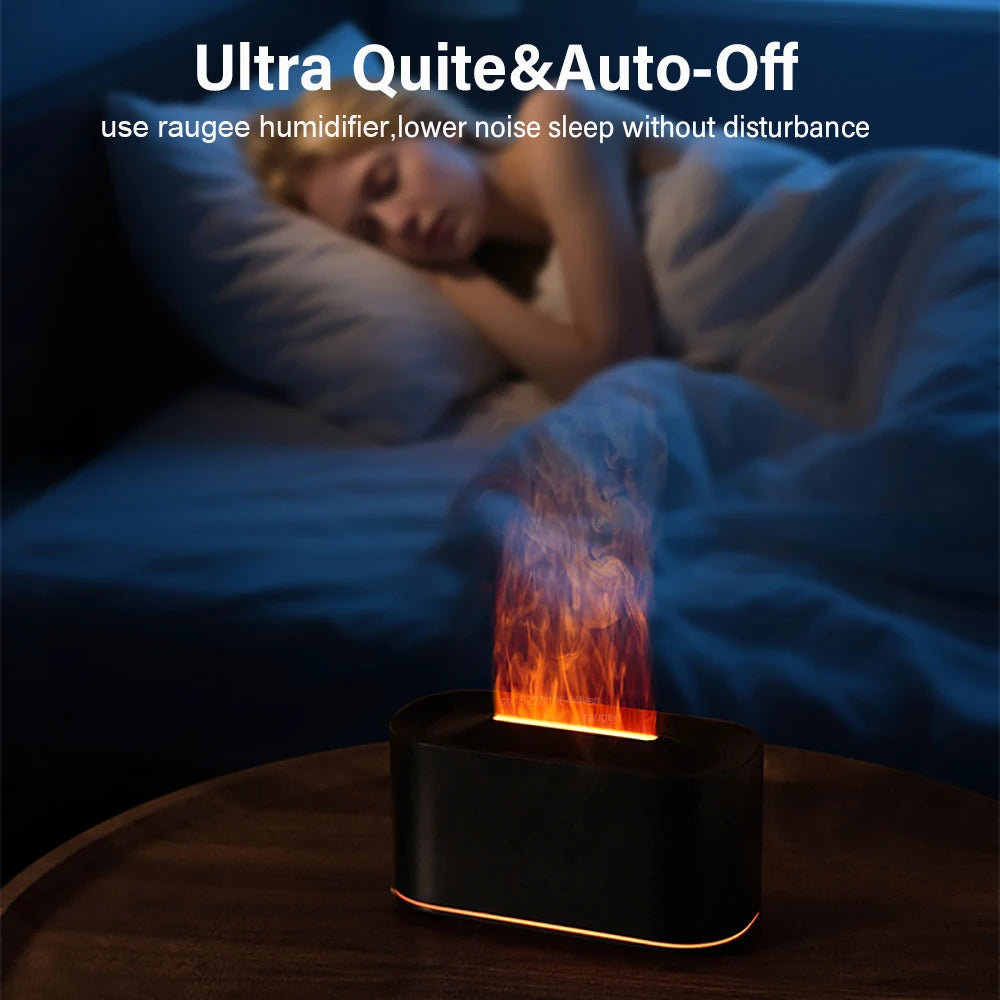 7-Color Rainbow Flame Aroma Diffuser – Ultrasonic Cool Mist Humidifier
