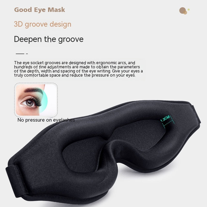 3D Cloud-Soft Sleep Mask – High-Rebound Memory Foam Blackout Shield