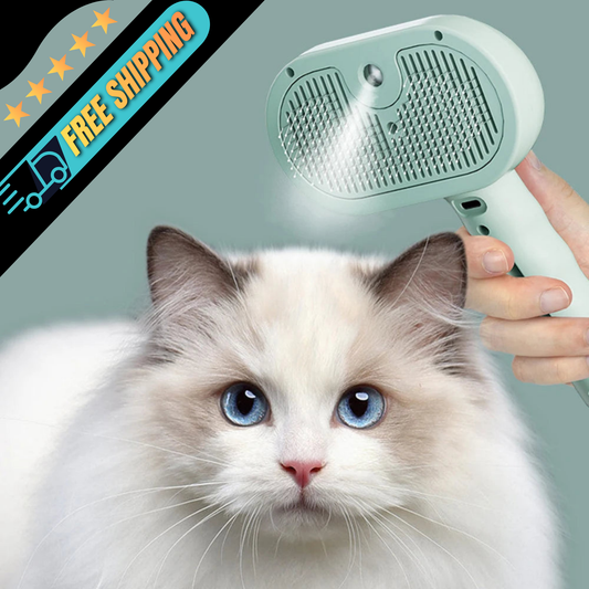 3-in-1 Electric Pet Steam Brush for Cats & Dogs