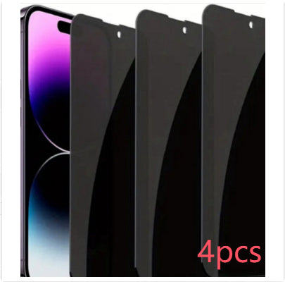 Privacy Anti-Peeping Tempered Glass Screen Protector for iPhone 6 to 15 Pro Max – Black